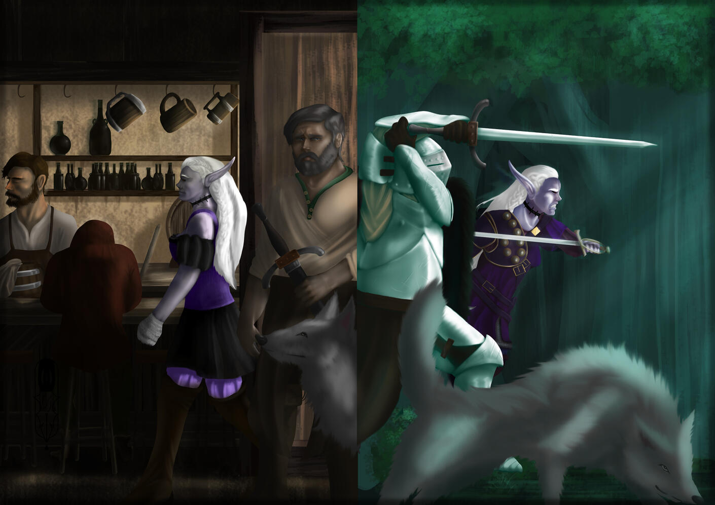 Ellera and Artorius - commission